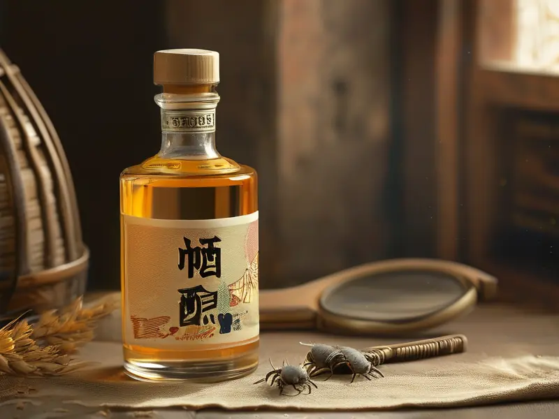 白酒和梳子用于去除虱子的工具