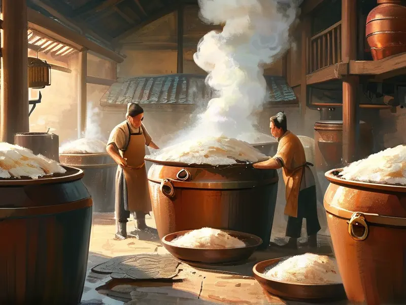传统白酒酿造过程展示
