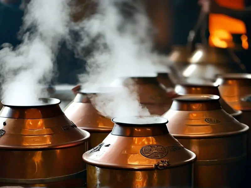 传统白酒蒸馏过程实拍