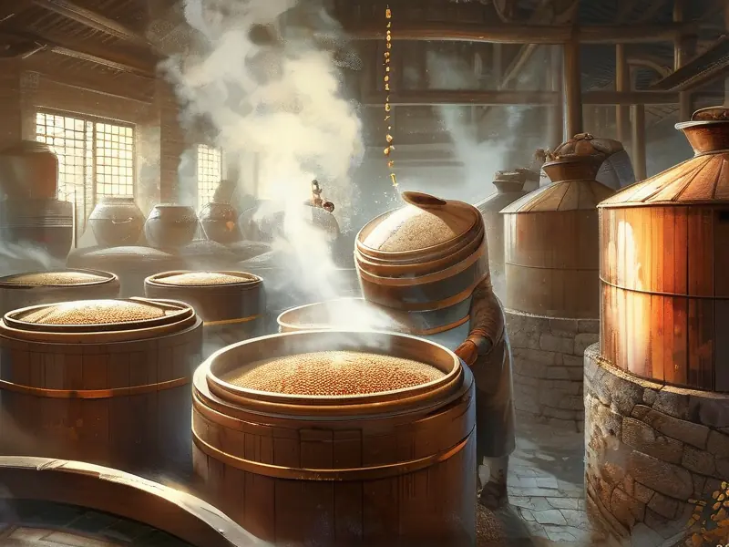 传统白酒酿造过程展示