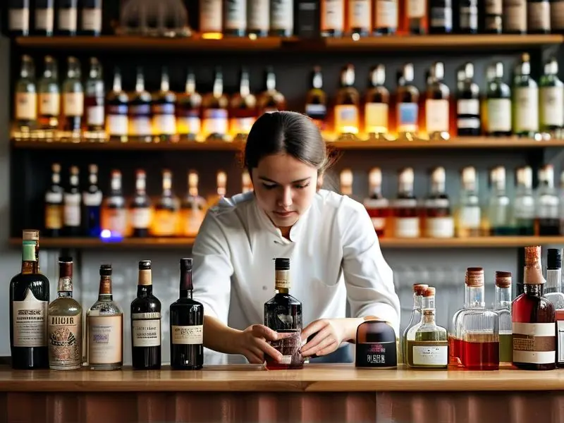 白酒调酒师培训学校学员实操现场