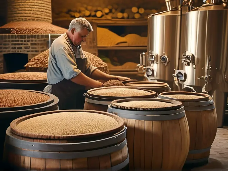 白酒无糠壳固态酿酒工艺操作现场