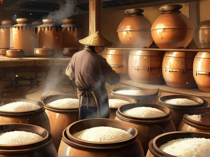 传统白酒酿造工艺实拍：蒸粮、翻料、发酵全流程展示