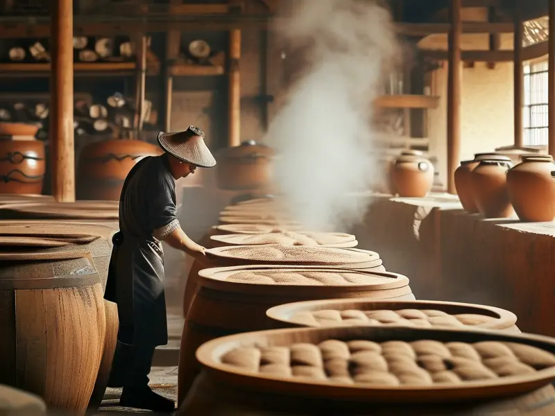 传统白酒酿造工艺流程实拍图