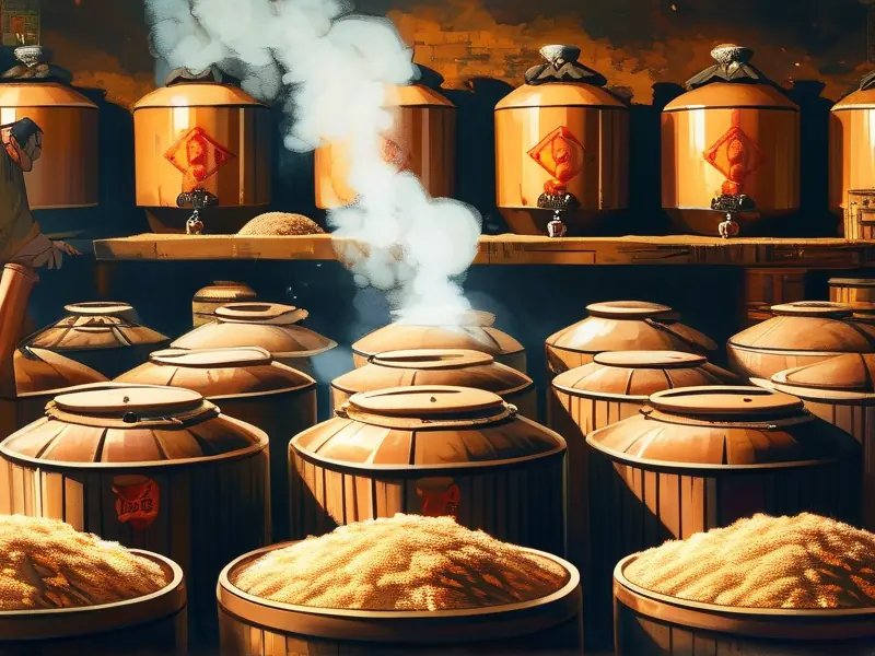 传统白酒粮食酿造工艺流程实拍