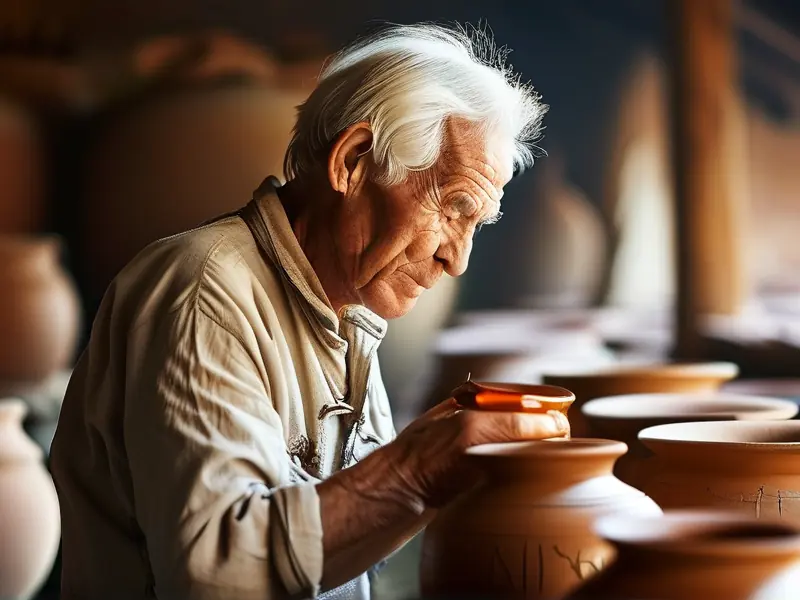 传统工艺酿造百岁酒的过程展示