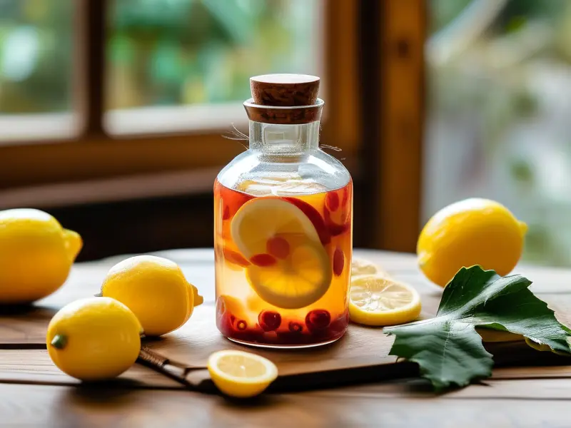 自制百香果柠檬酒展示图