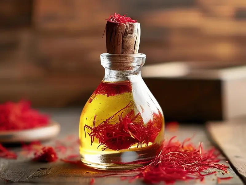 传统藏红花泡酒成品展示