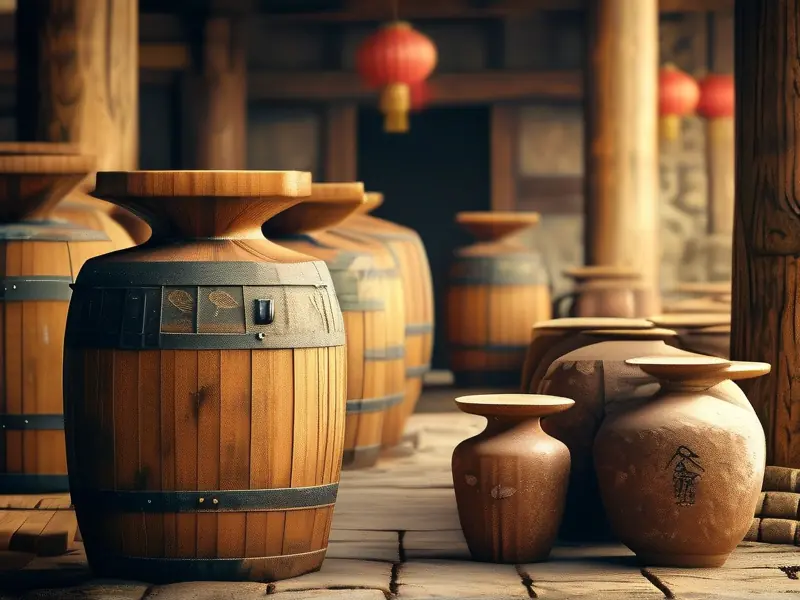 曹操酿酒历史场景与传统器具