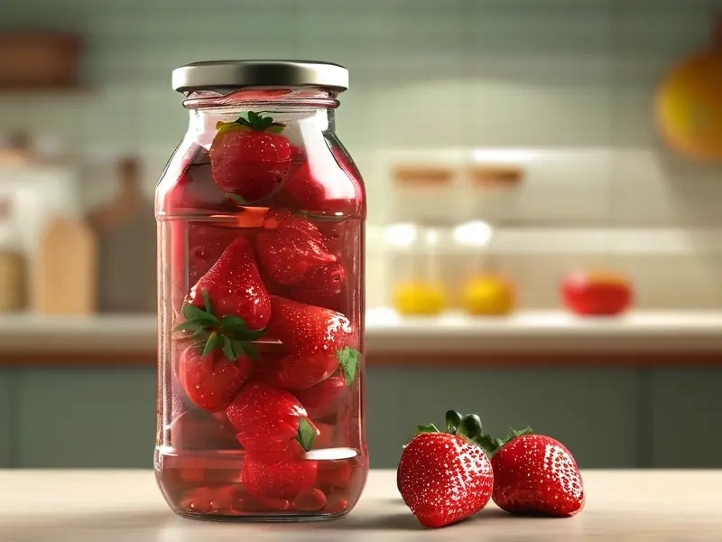 草莓酒酿制过程实拍：从新鲜草莓到发酵中的酒液