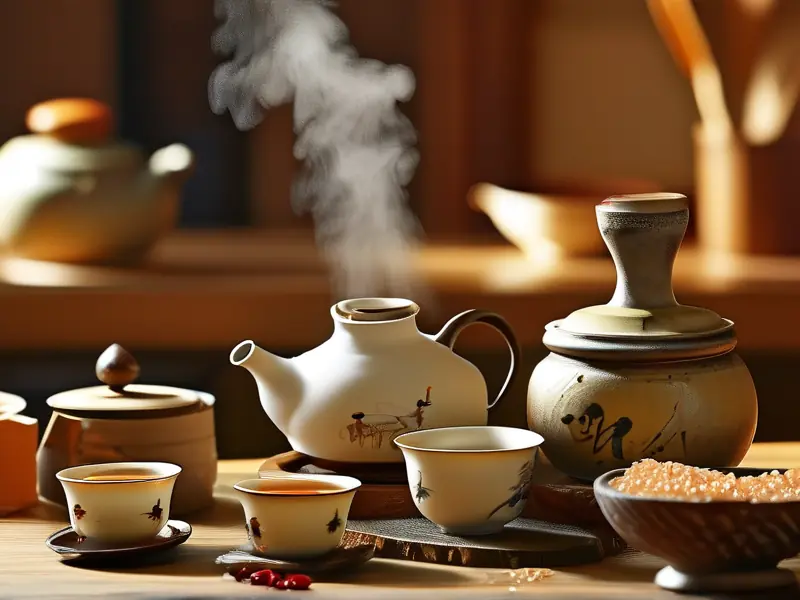 传统茶酒制作过程展示
