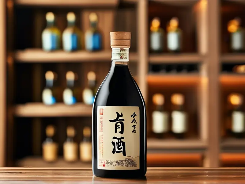 成都古南酒业花间酒瓶身展示