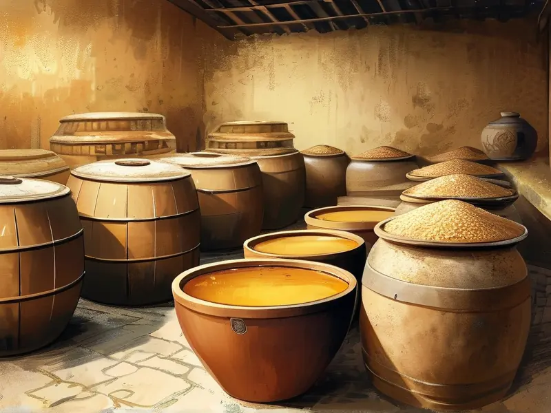 传统黄酒酿造工艺实景展示