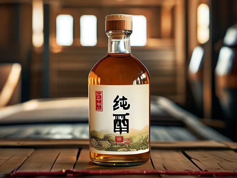 纯粮酿造白酒标识特写