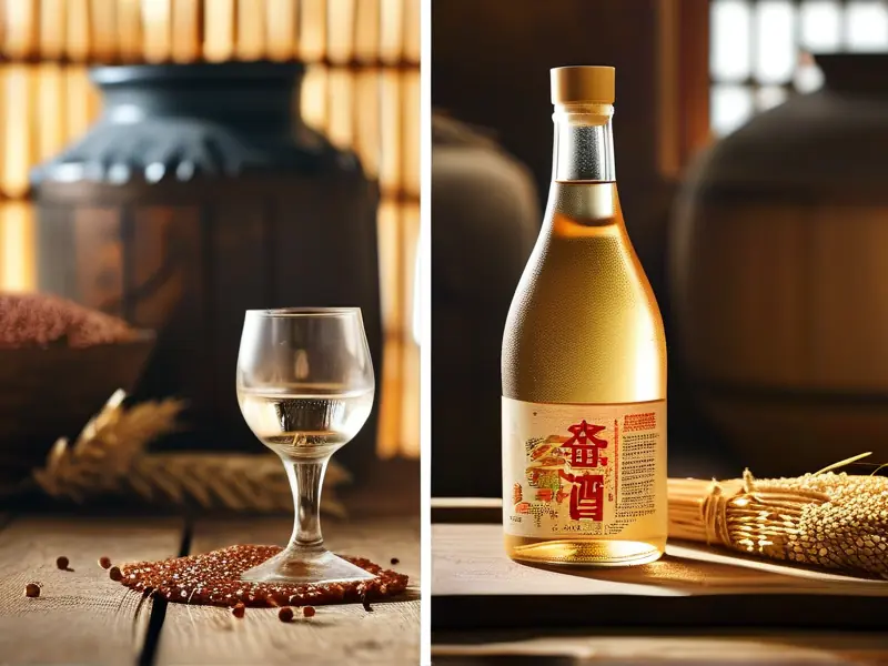 纯粮食酒与勾兑酒对比图