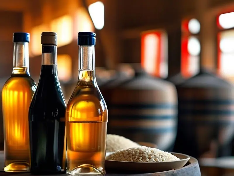 纯粮酿造白酒原料与成品展示图