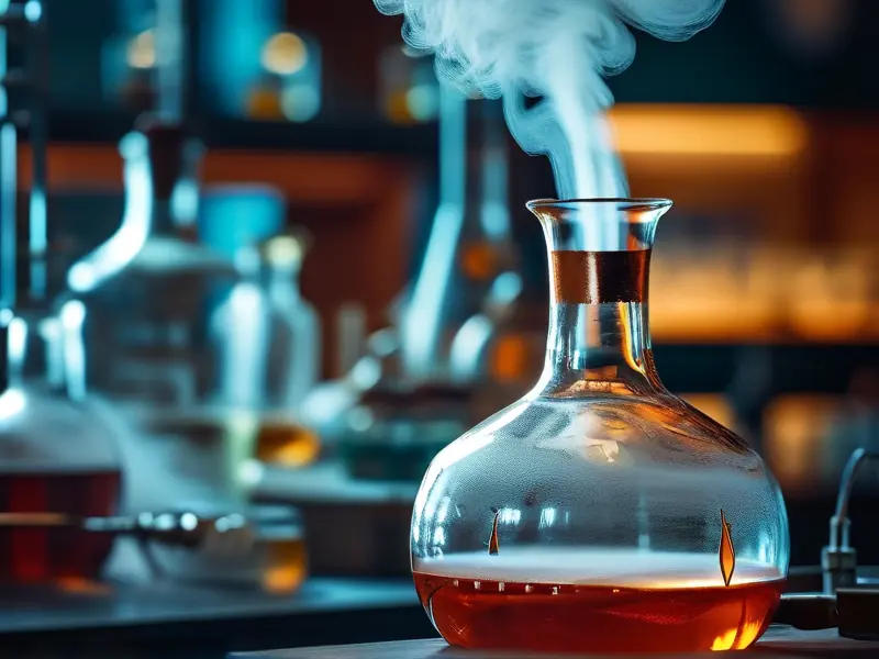 酒精蒸馏分离实验操作实拍图