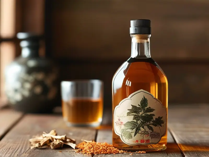 当归酒实物展示与药材搭配