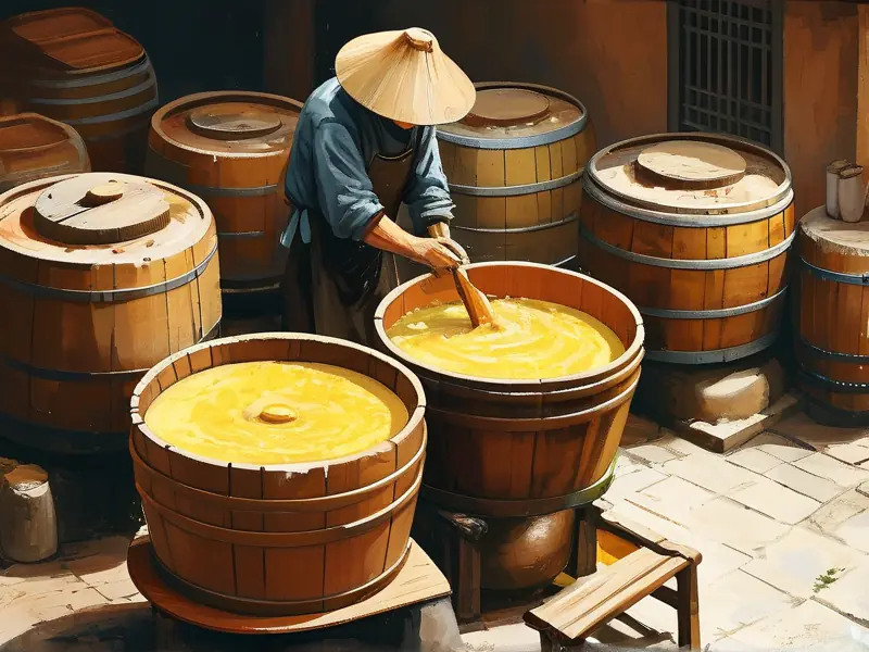 房县黄酒传统酿造工艺现场