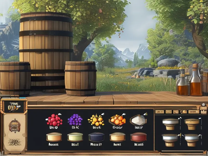 方舟生存进化酒桶酿酒配方界面展示