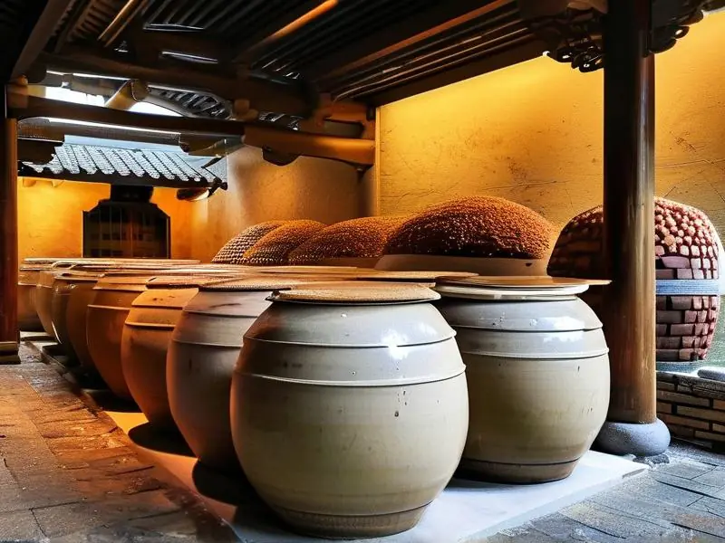 福州青红酒传统酿造原料与工具展示