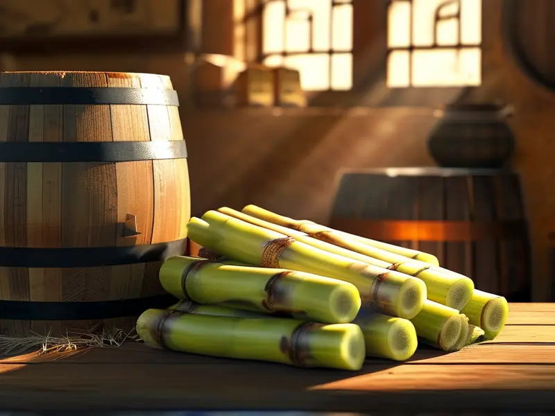 甘蔗酿酒原料和工具展示