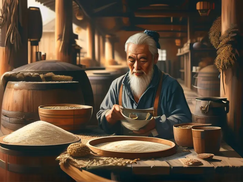 高度白酒酒曲制作过程