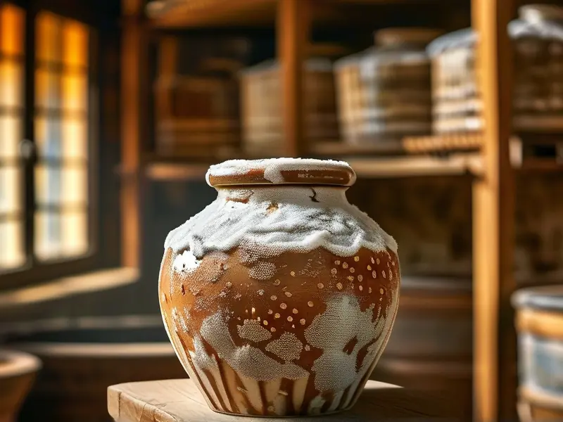 高粱酿酒发酵过程实拍图