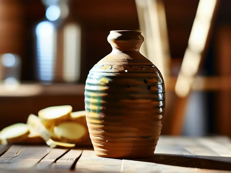 传统工艺制作的葛根泡酒特写