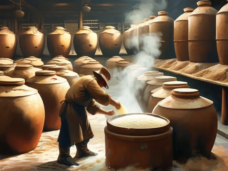 传统白酒酿造工艺现场展示