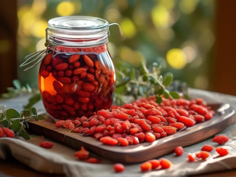 枸杞红枣泡酒制作过程展示