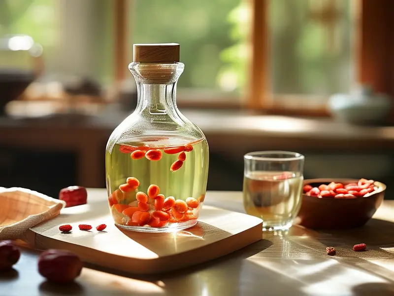 枸杞山楂泡酒原料准备