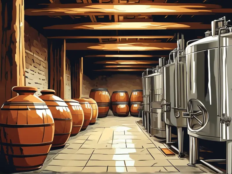 古今酿酒技术对比示意图