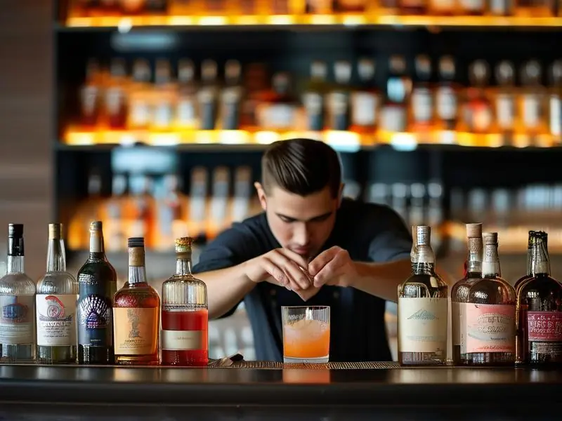 广东调酒培训学校学员学习调酒技术