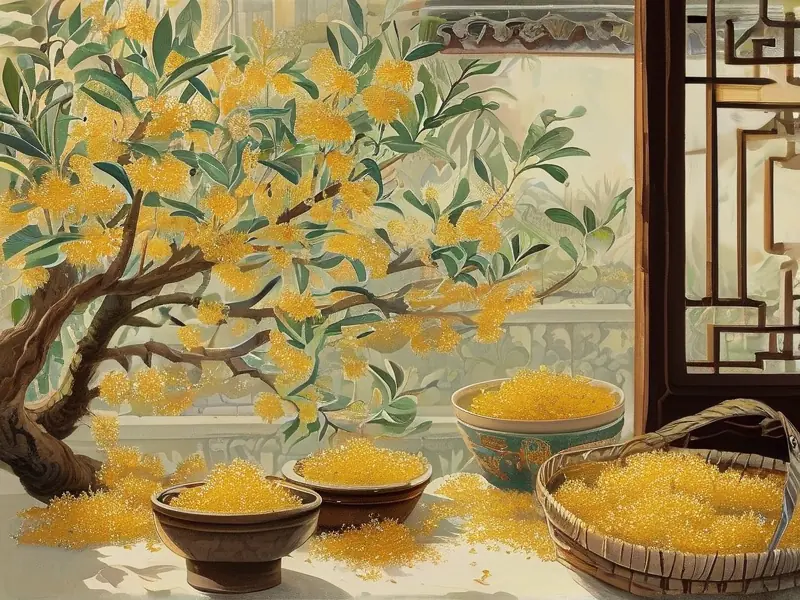 桂花酿酒的制作过程