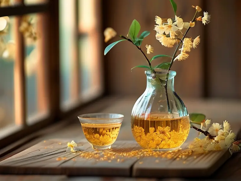 桂花泡酒制作过程展示