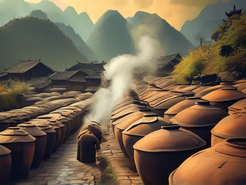 贵州衡昌烧坊传统酿酒工艺现场