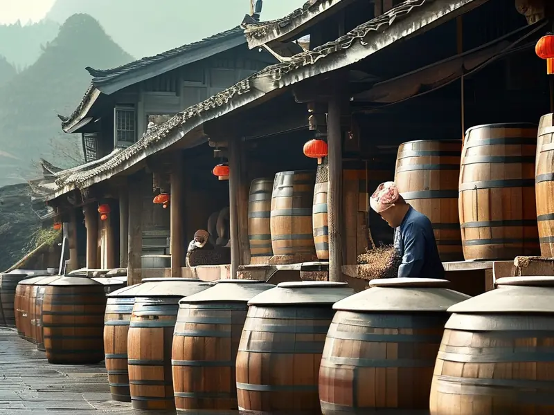 贵州省天造酿酒有限公司传统酿酒车间实景
