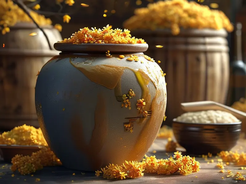 桂花黄酒传统发酵过程实景