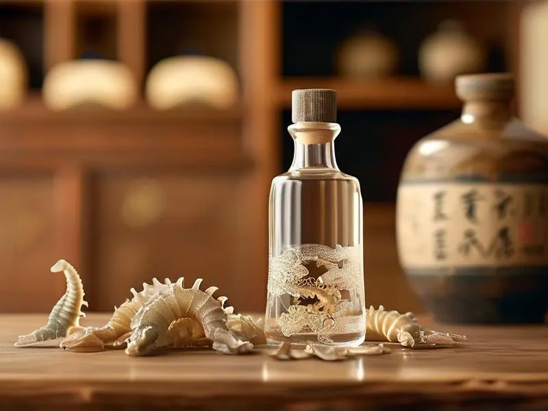 海马与白酒泡制材料准备过程实拍