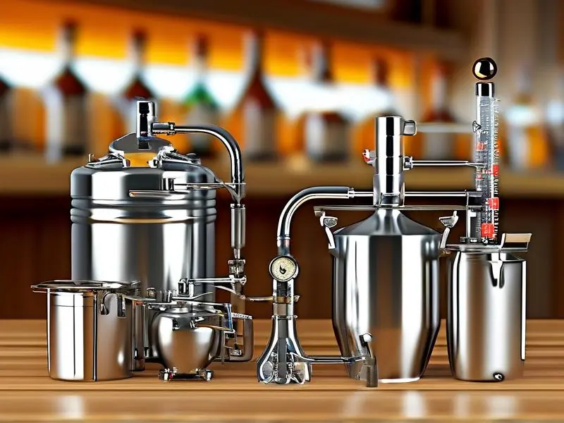 专业不锈钢酿酒设备套装展示