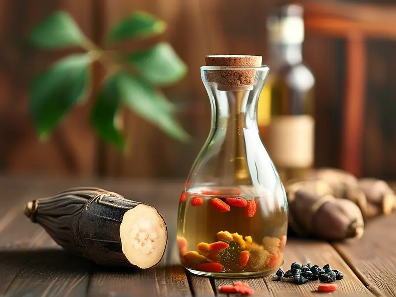 何首乌泡酒制作过程展示图