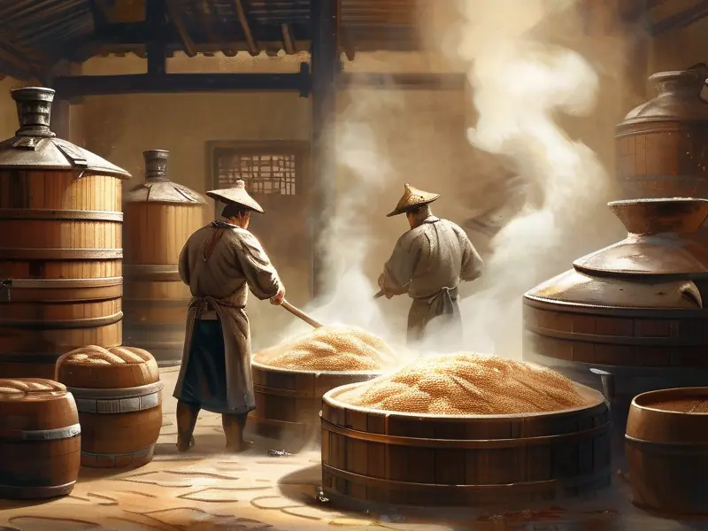 传统白酒酿造工艺现场展示