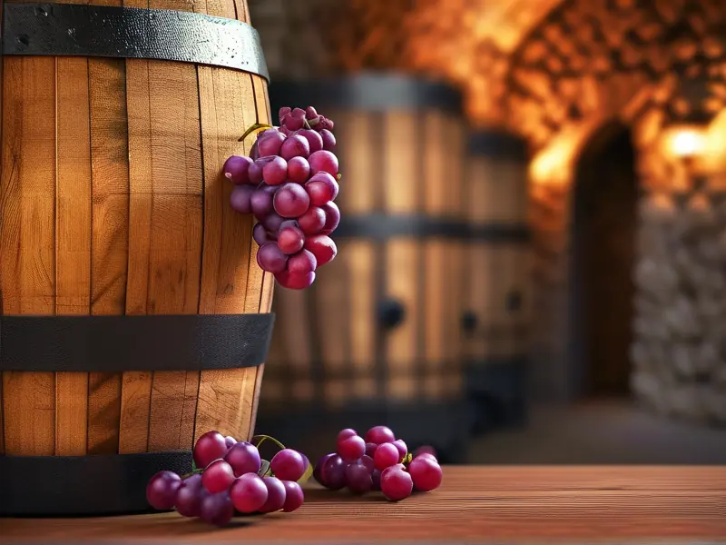 传统红酒发酵过程实景图