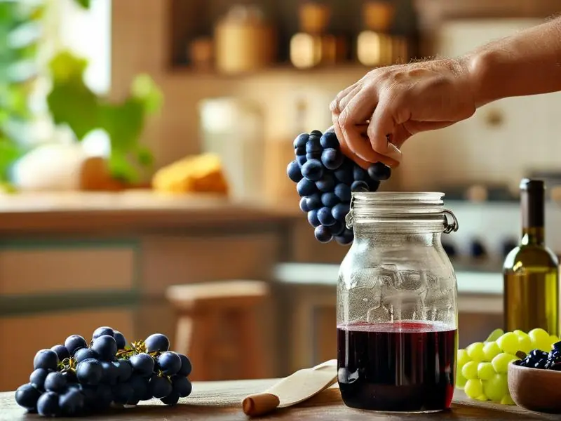 家庭自酿红酒的原料准备过程