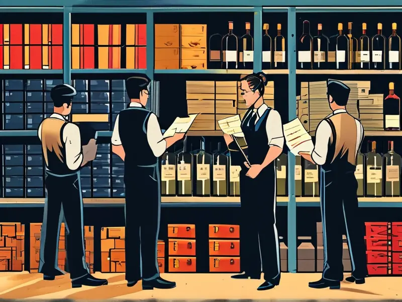 海关人员检查进口红酒