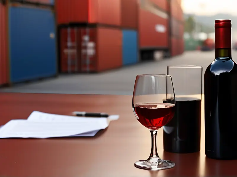 红酒进口海关查验现场及报关文件展示