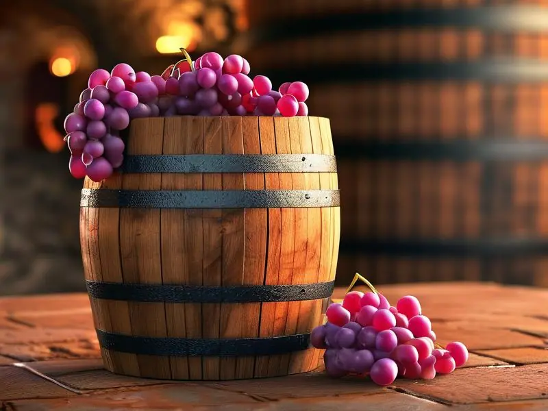 传统工艺下的红酒发酵过程实景