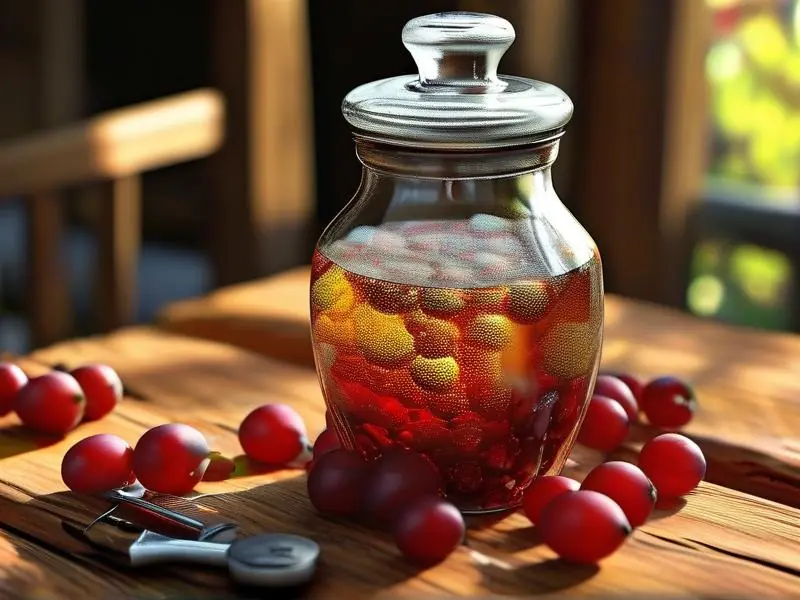 红提酿酒发酵过程实拍图