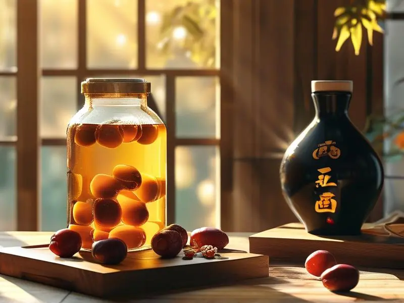 自制话梅酒酿制过程展示